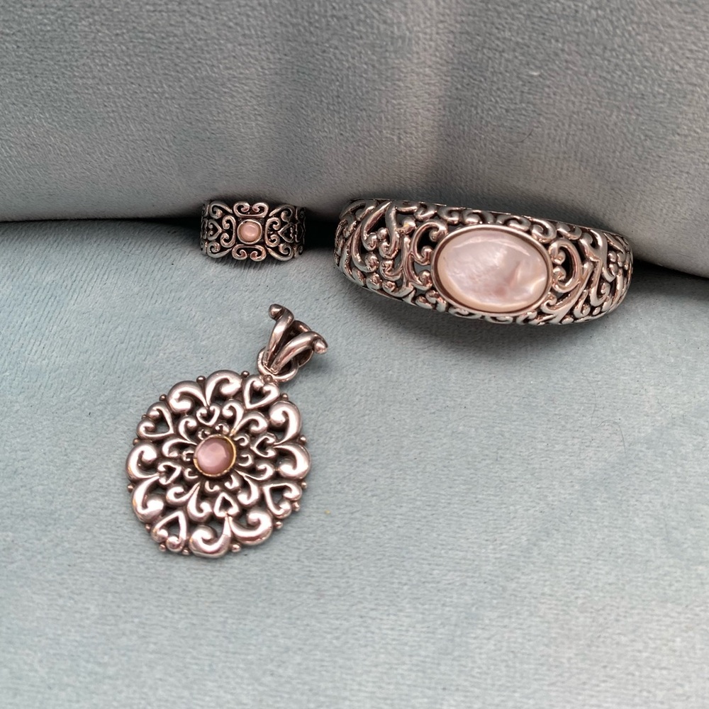 Sterling silver 3piece filigree set